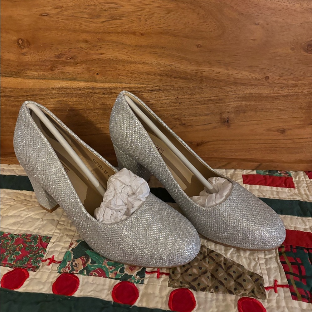 Elegant Silver Women's Heels
